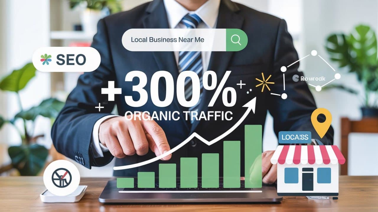 Increased organic traffic by 300% for a local business